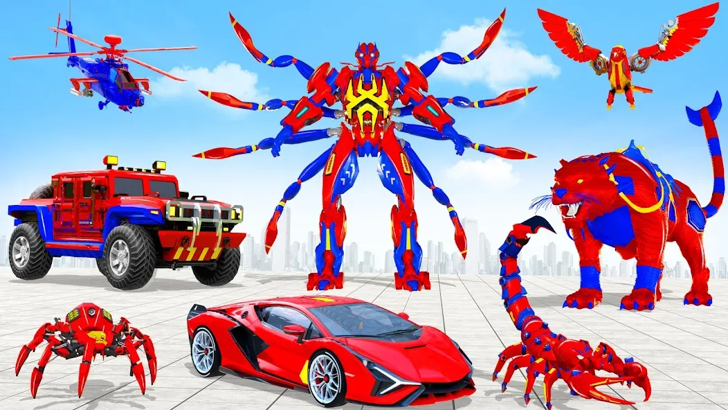 Spider Robot: Robot Car Games (Спайдер Робот)  [МОД Unlocked] Screenshot 5