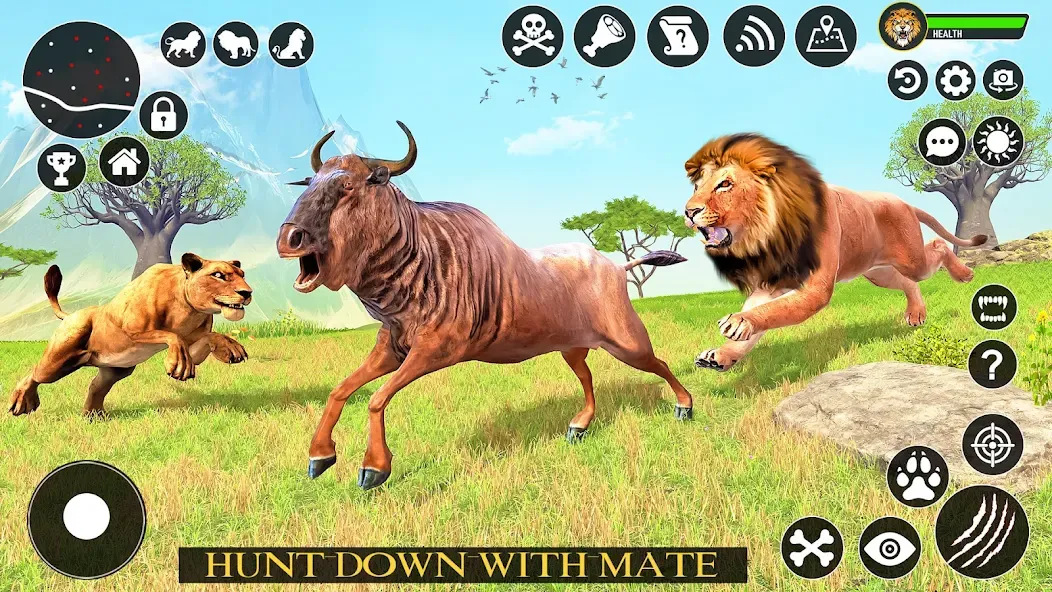 Ultimate Lion Simulator Game (Лайон Симулятор)  [МОД Бесконечные монеты] Screenshot 1