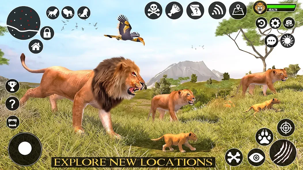 Ultimate Lion Simulator Game (Лайон Симулятор)  [МОД Бесконечные монеты] Screenshot 5