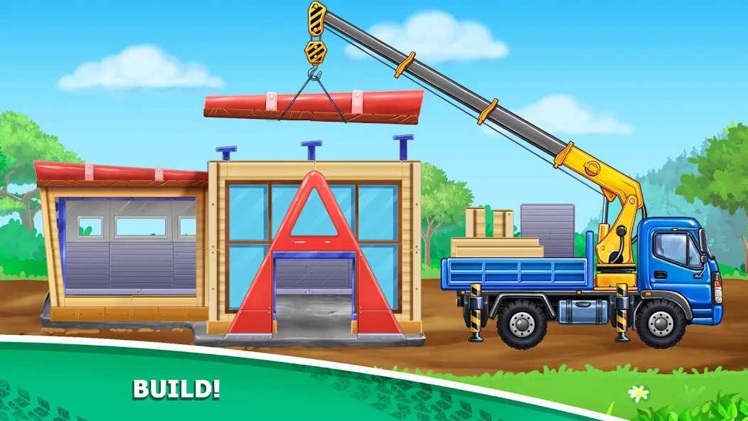 Kids truck games Build a house  [МОД Unlimited Money] Screenshot 4