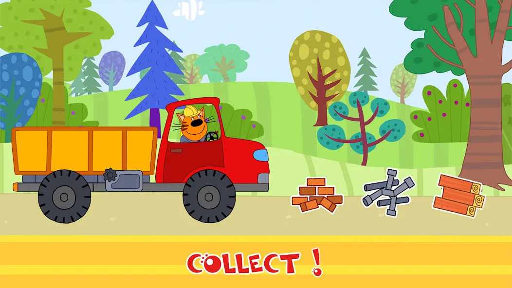 Kid-E-Cats Cars, Build a house  [МОД Бесконечные монеты] Screenshot 4