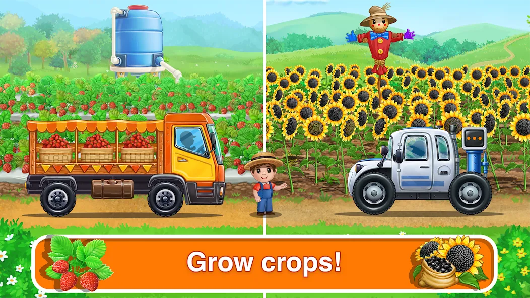 Tractor, car: kids farm games  [МОД Unlocked] Screenshot 3