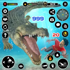 Взломанная Animal Crocodile Attack Sim (Энимал Крокодайл Аттак Сим)  [МОД Бесконечные монеты] - последняя версия apk на Андроид