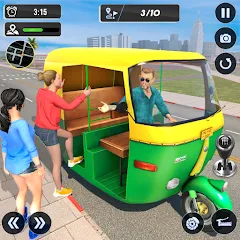 Взломанная Tuk Tuk Auto Driving Games 3D  [МОД Все открыто] - полная версия apk на Андроид