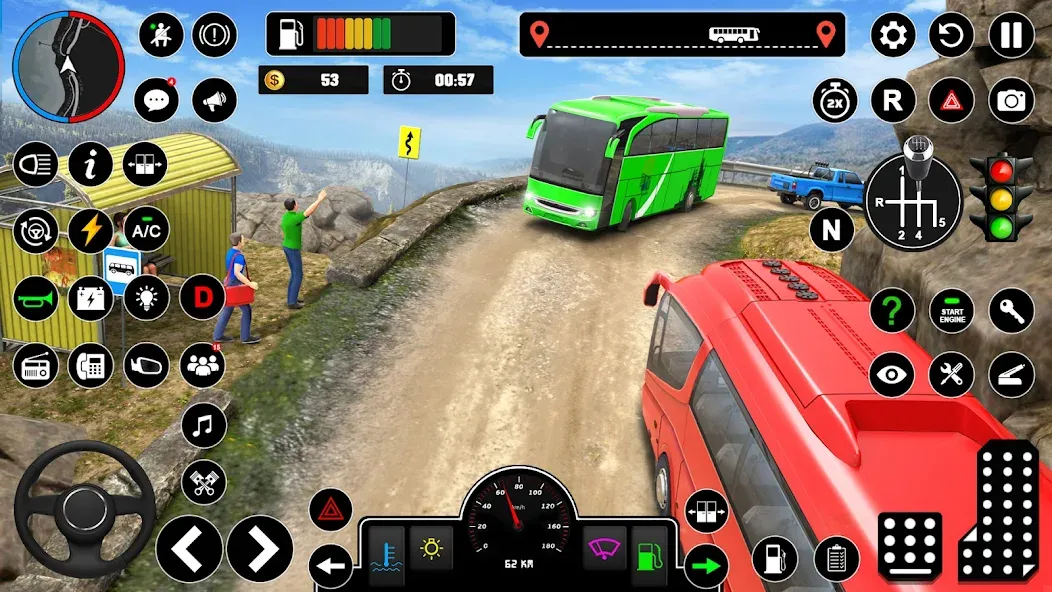 Offroad Bus Simulator Bus Game (Оффроуд Автобус Симулятор Игра)  [МОД Все открыто] Screenshot 4