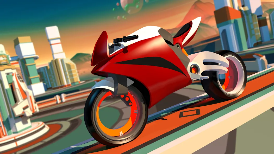 Gravity Rider: Space Bike Race (Гравити Райдер)  [МОД Бесконечные деньги] Screenshot 2