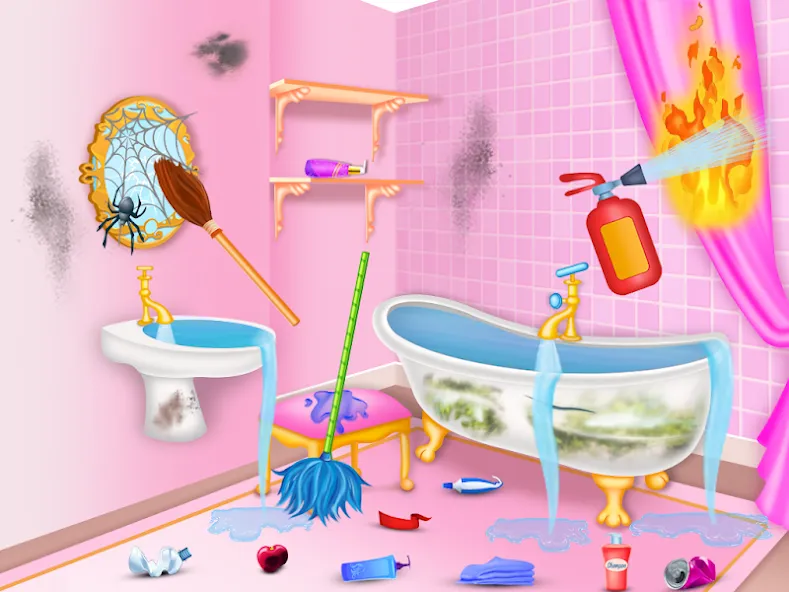 Princess house cleaning advent  [МОД Unlimited Money] Screenshot 1