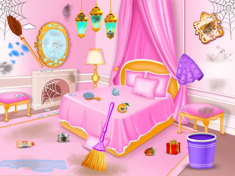 Princess house cleaning advent  [МОД Unlimited Money] Screenshot 4