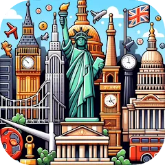 Взломанная Capitals of the World - Quiz 1  [МОД Бесконечные деньги] - последняя версия apk на Андроид