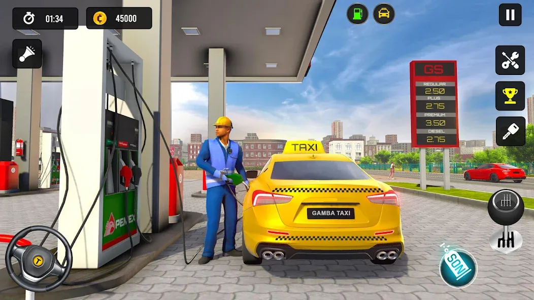 Taxi Simulator 3d Taxi Driver  [МОД Бесконечные деньги] Screenshot 3