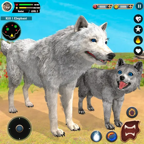 Wild Wolf Simulator Games  [МОД Меню] Screenshot 1