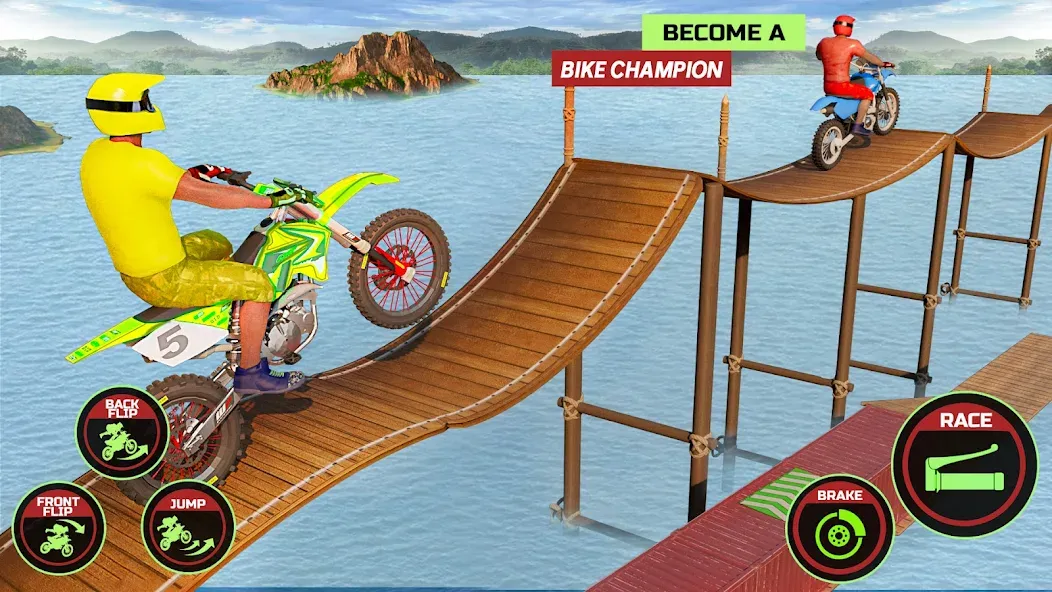 Motor Bike Stunt Racing Games (Мотор Байк Стант Гонки Игры)  [МОД Все открыто] Screenshot 1