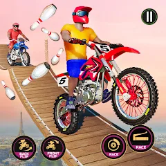 Взлом Motor Bike Stunt Racing Games (Мотор Байк Стант Гонки Игры)  [МОД Все открыто] - последняя версия apk на Андроид