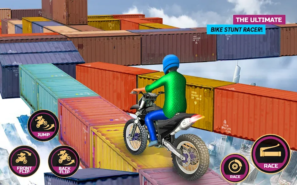 Racing Bike Stunt Games Master (Гонки на мотоциклах Мастер игр в трюки)  [МОД Unlimited Money] Screenshot 5