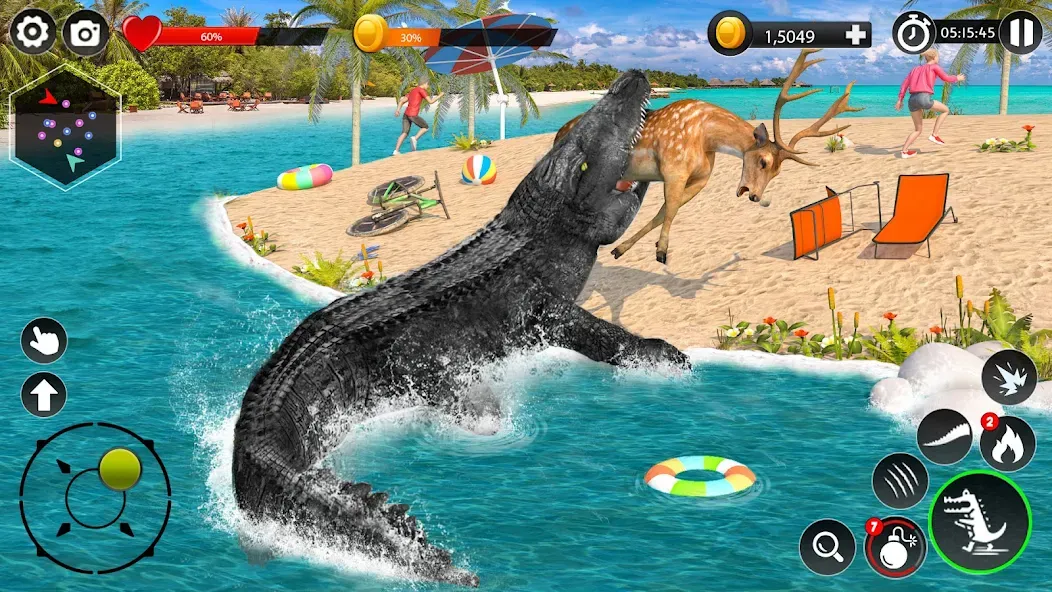 Hungry Animal Crocodile Games  [МОД Menu] Screenshot 2