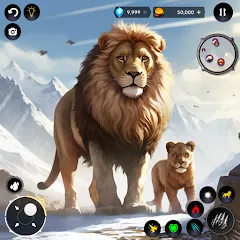 Взлом Lion Simulator Wild Lion Games  [МОД Mega Pack] - полная версия apk на Андроид