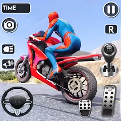 Скачать взломанную Spider Bike Stunt 3D Mega Ramp  [МОД Все открыто] - последняя версия apk на Андроид