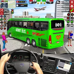 Скачать взломанную US Military Coach Simulator 3D  [МОД Все открыто] - полная версия apk на Андроид