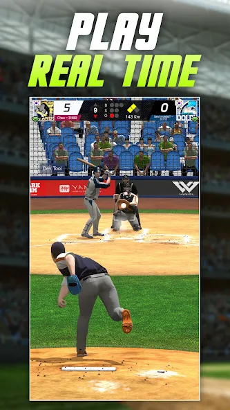 Baseball Play: Real-time PVP (Бейсбольная игра)  [МОД Бесконечные монеты] Screenshot 1