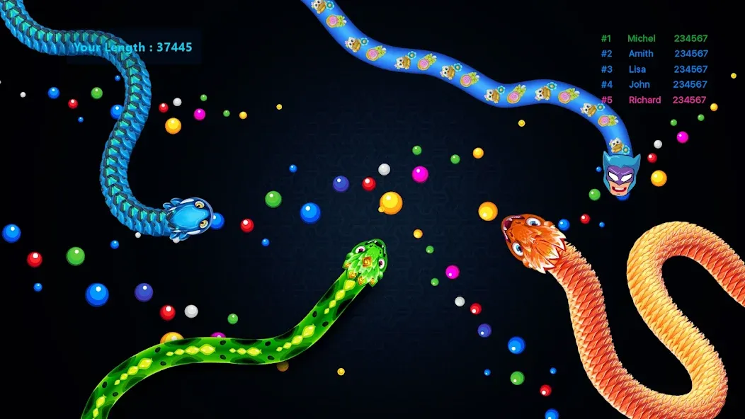 Sneak.io - Snake Game  [МОД Меню] Screenshot 4