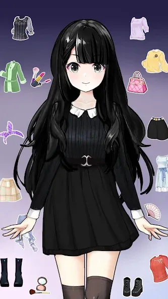 Anime Dress Up and Makeup Game  [МОД Unlimited Money] Screenshot 4