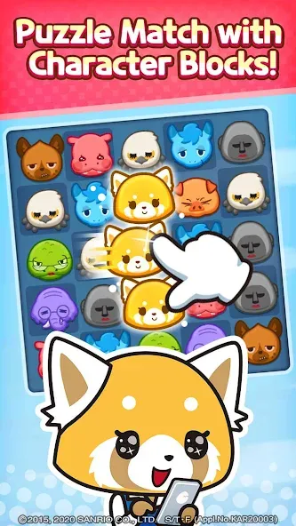 Aggretsuko : Match 3 Puzzle (Аггретсуко)  [МОД Menu] Screenshot 1