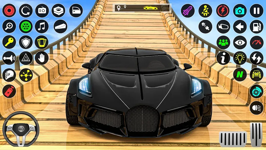 GT Car Stunt Race: Mega Ramps (Джи Ти Кар Стант Рейс)  [МОД Все открыто] Screenshot 3