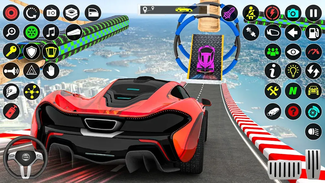 GT Car Stunt Race: Mega Ramps (Джи Ти Кар Стант Рейс)  [МОД Все открыто] Screenshot 4