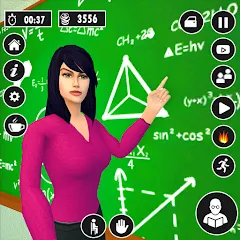 Скачать взломанную High School Teacher Life Game  [МОД Mega Pack] - полная версия apk на Андроид