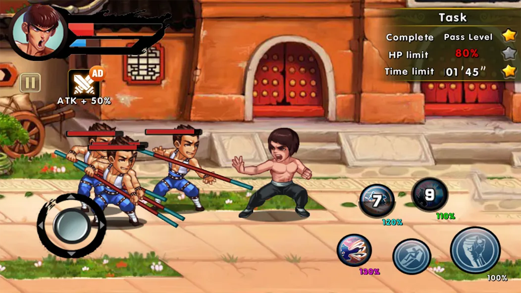 Kung Fu Attack: Final Fight (Кунгфу Атака)  [МОД Бесконечные монеты] Screenshot 2