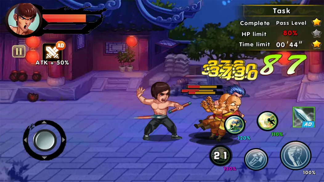 Kung Fu Attack: Final Fight (Кунгфу Атака)  [МОД Бесконечные монеты] Screenshot 3