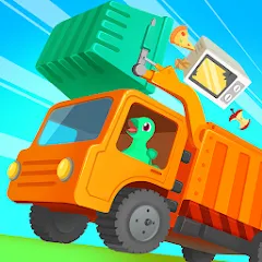 Скачать взломанную Dinosaur GarbageTruck:for kids  [МОД Unlimited Money] - последняя версия apk на Андроид