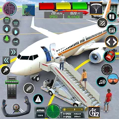 Скачать взломанную Pilot Flight Simulator Games  [МОД Mega Pack] - стабильная версия apk на Андроид