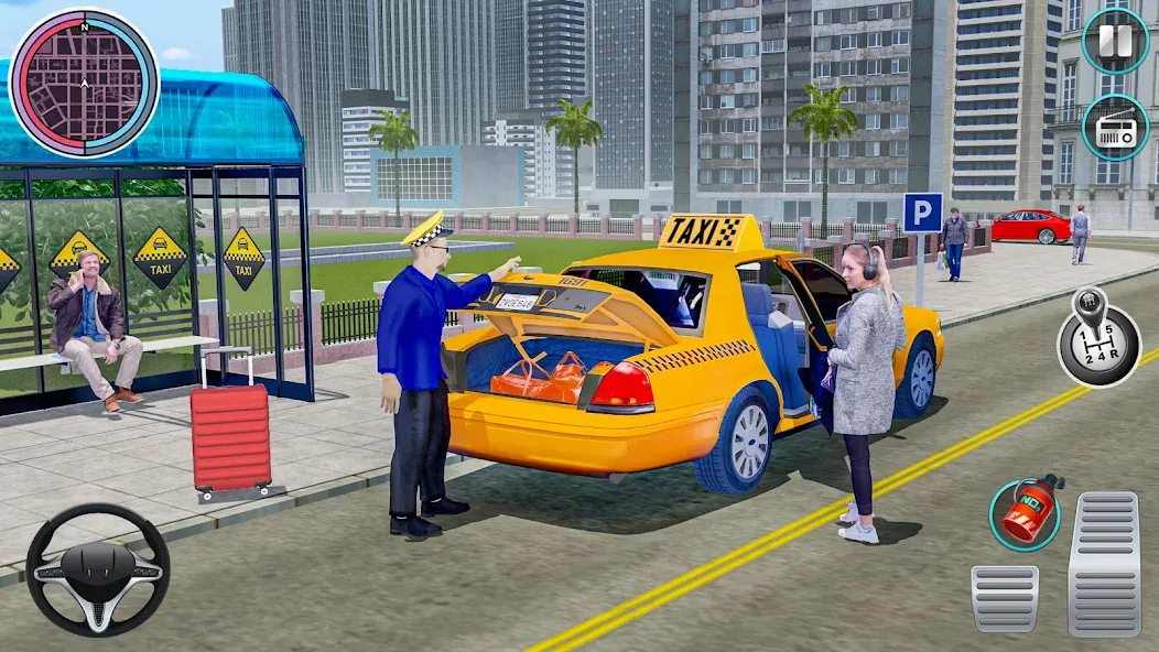 City Taxi Driving: Taxi Games  [МОД Бесконечные монеты] Screenshot 3