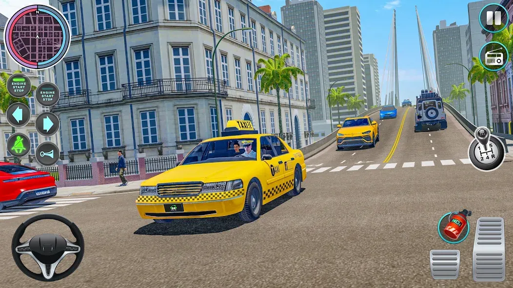 City Taxi Driving: Taxi Games  [МОД Бесконечные монеты] Screenshot 4