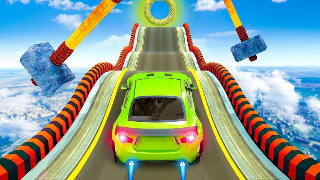 Mega Ramp Car Stunts Race Game  [МОД Много монет] Screenshot 5