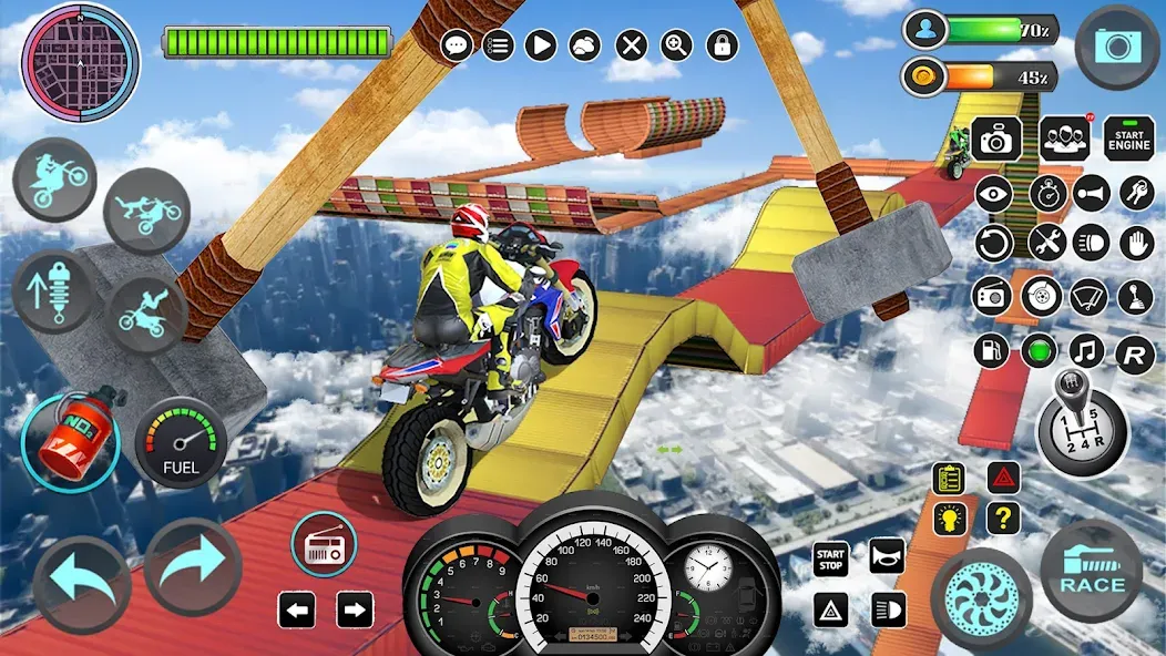 Mega Ramp Bike Stunts Games 3D  [МОД Много денег] Screenshot 4