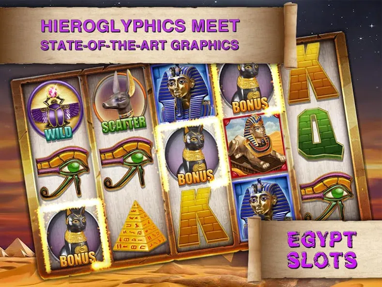 Egypt Slots Casino Machines (Египетские игровые автоматы казино)  [МОД Много денег] Screenshot 3