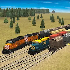 Взломанная Train and rail yard simulator (Трейн энд рэйл йард симулятор)  [МОД Unlocked] - последняя версия apk на Андроид