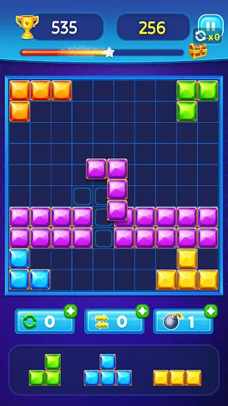 Block Puzzle - Gem Block (Блокпазл блокголоволомка)  [МОД Бесконечные монеты] Screenshot 3