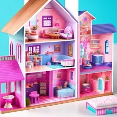 Скачать взломанную Doll House Design Doll Games (Дизайн кукольного домика игры с куклами)  [МОД Меню] - последняя версия apk на Андроид