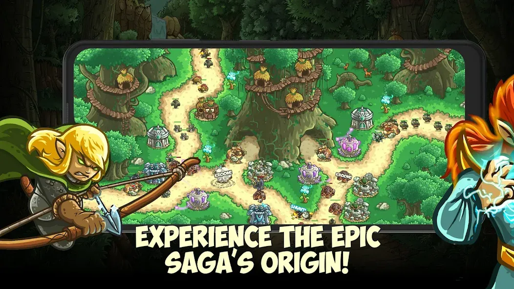 Kingdom Rush Origins TD (Кингдом Раш Ориджинс)  [МОД Бесконечные деньги] Screenshot 1