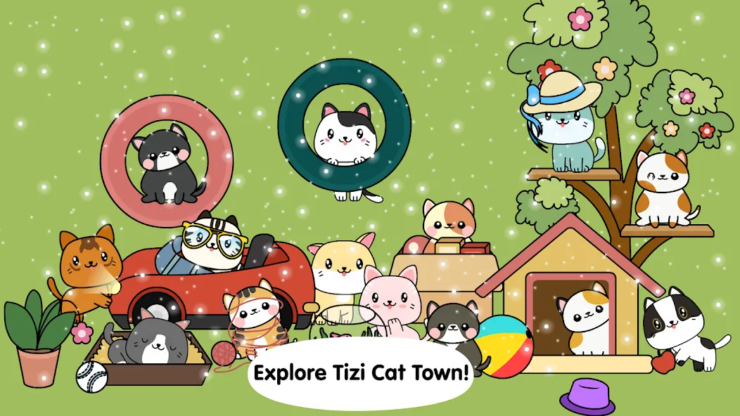 My Cat Town - Tizi Pet Games  [МОД Все открыто] Screenshot 1