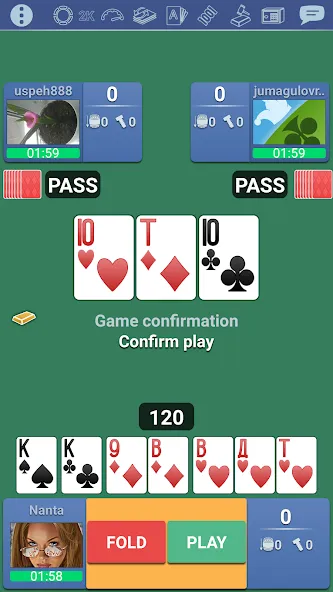 Thousand 1000 Online card game  [МОД Много денег] Screenshot 1