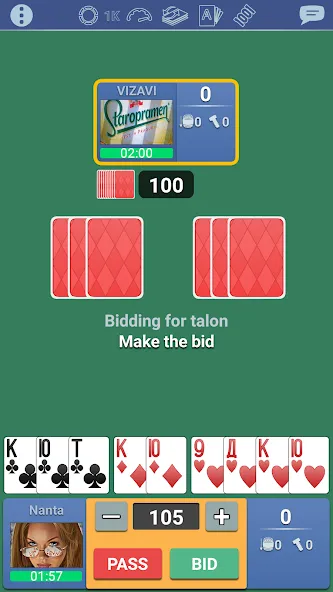 Thousand 1000 Online card game  [МОД Много денег] Screenshot 3