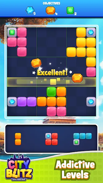 City Blitz-Block Puzzle Blast (Блок Головоломка Кинг)  [МОД Меню] Screenshot 1