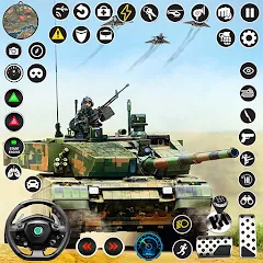 Скачать взломанную Tank Fury: Battle of Steels  [МОД Много монет] - последняя версия apk на Андроид