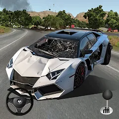 Скачать взлом Mega Car Crash Simulator (Мега Кар Краш Симулятор)  [МОД Бесконечные монеты] - полная версия apk на Андроид