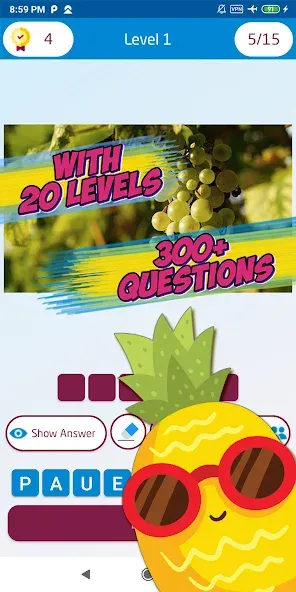 Guess the fruit name game  [МОД Меню] Screenshot 3