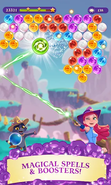 Bubble Witch 3 Saga (Бабл Витч 3 Сага)  [МОД Меню] Screenshot 2